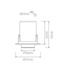 Lampa sufitowa do fotoprojektora z białego lub czarnego aluminium 4 sztuki - etruska Viadurini