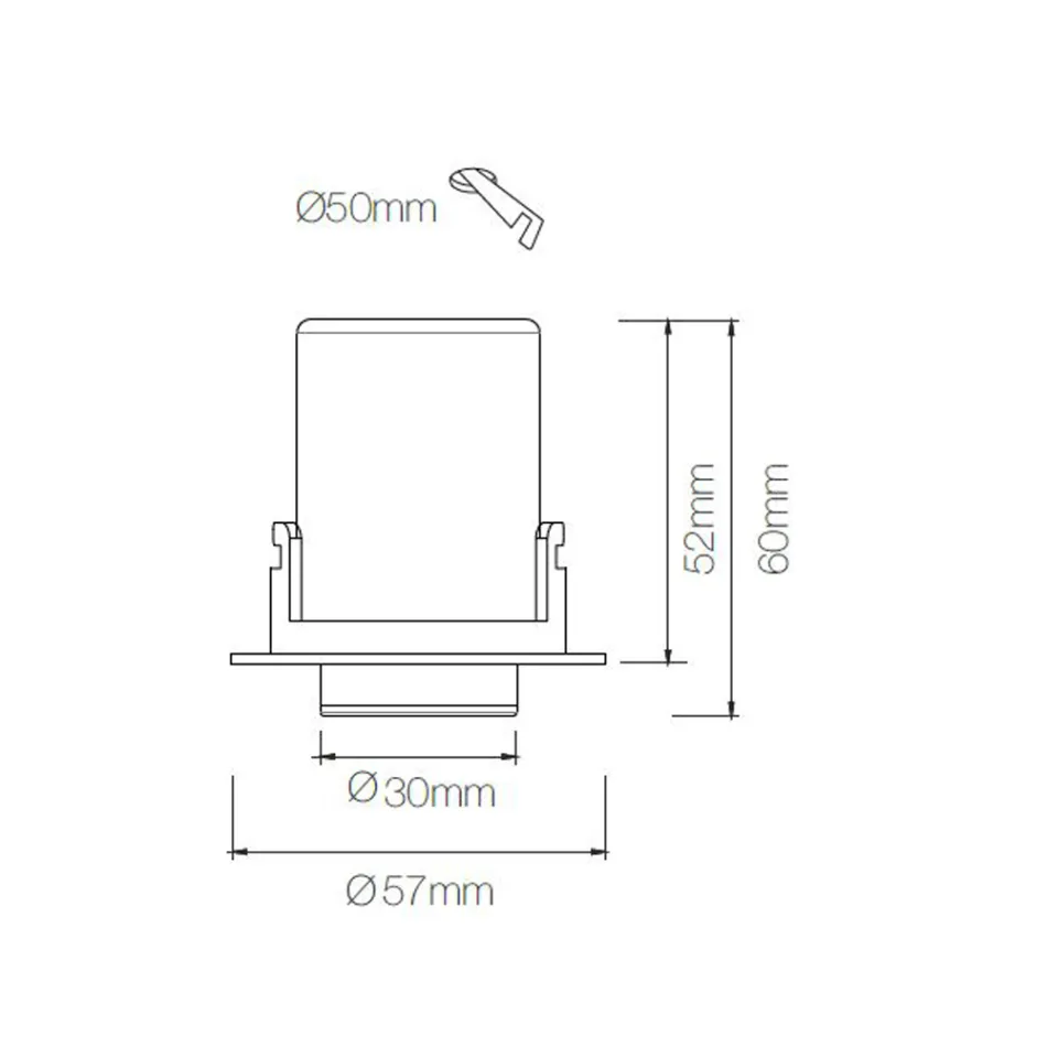 Lampa sufitowa do fotoprojektora z białego lub czarnego aluminium 4 sztuki - etruska Viadurini