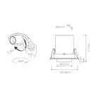 Fotoprojektor Wewnętrzna regulowana lampa sufitowa Led z aluminium - Etruscan Viadurini