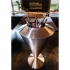 Nowoczesna frappeuse podłogowa w stalowym satynowym wykończeniu Made in Italy - Astana Viadurini