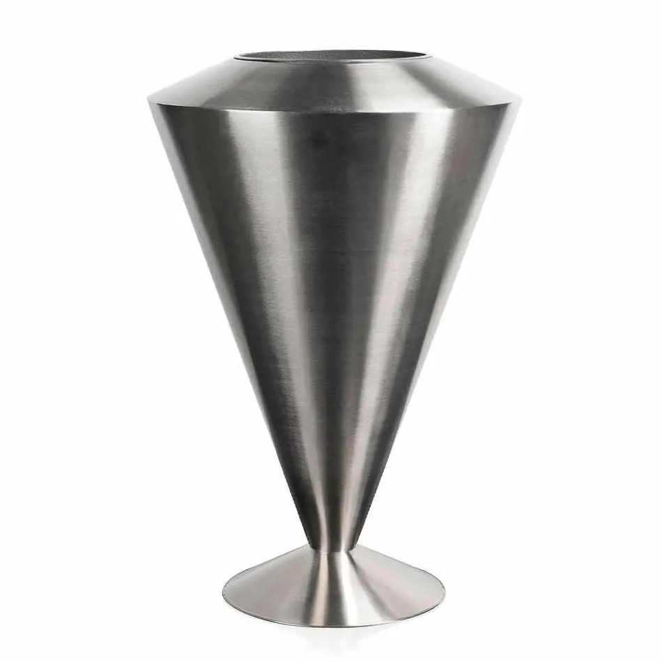 Nowoczesna frappeuse podłogowa w stalowym satynowym wykończeniu Made in Italy - Astana Viadurini