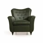 Fratelli Boffi Leonie wyściełany designerski fotel, pikowane oparcie Viadurini