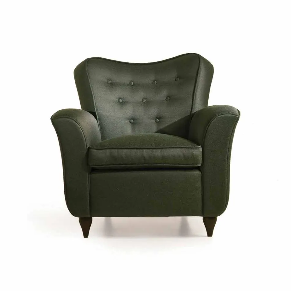 Fratelli Boffi Leonie wyściełany designerski fotel, pikowane oparcie Viadurini