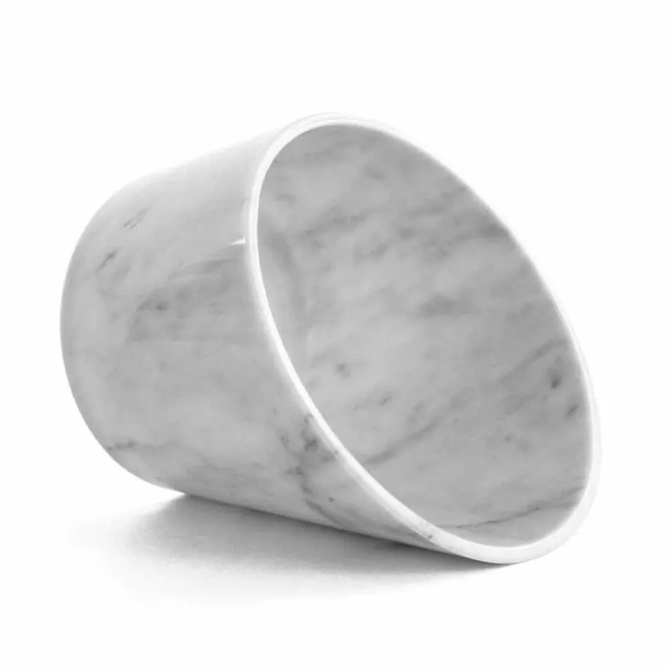 Wino lub szampan Glacette z białego marmuru z Carrary Wyprodukowano we Włoszech - Ciotti Viadurini