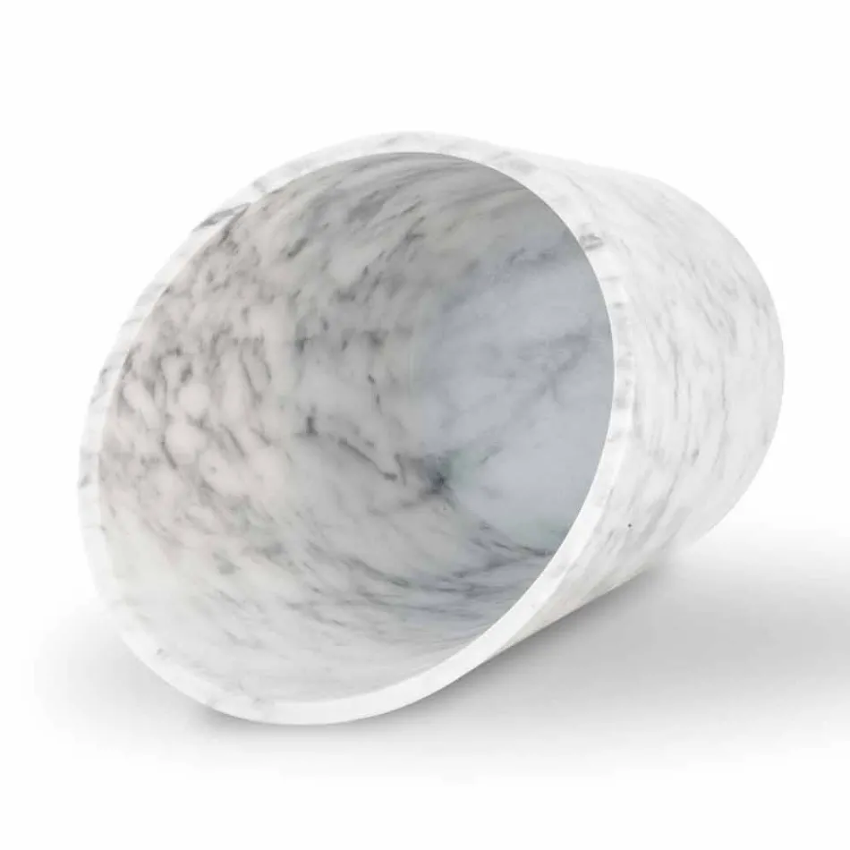 Wino lub szampan Glacette z białego marmuru z Carrary Wyprodukowano we Włoszech - Ciotti Viadurini