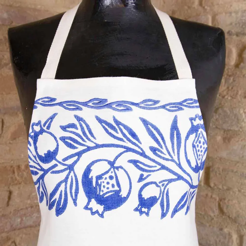Fartuch lniany ręcznie wykonany w języku włoskim - marki Viadurini