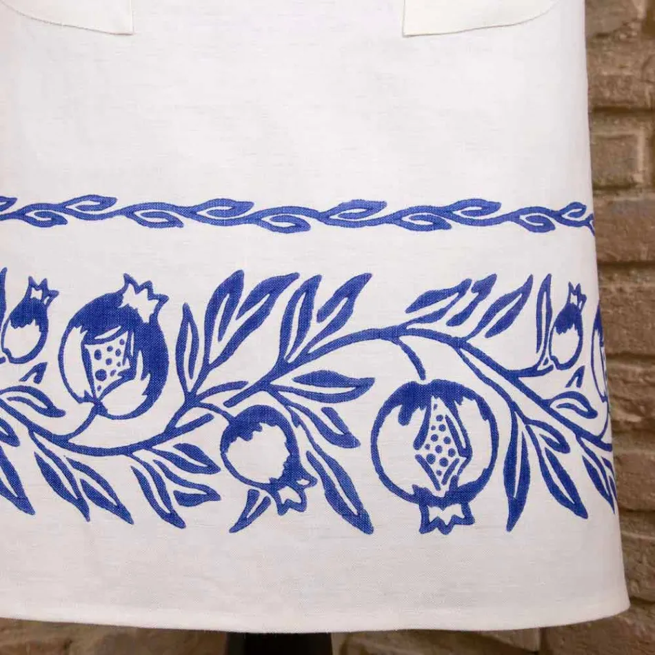 Fartuch lniany ręcznie wykonany w języku włoskim - marki Viadurini