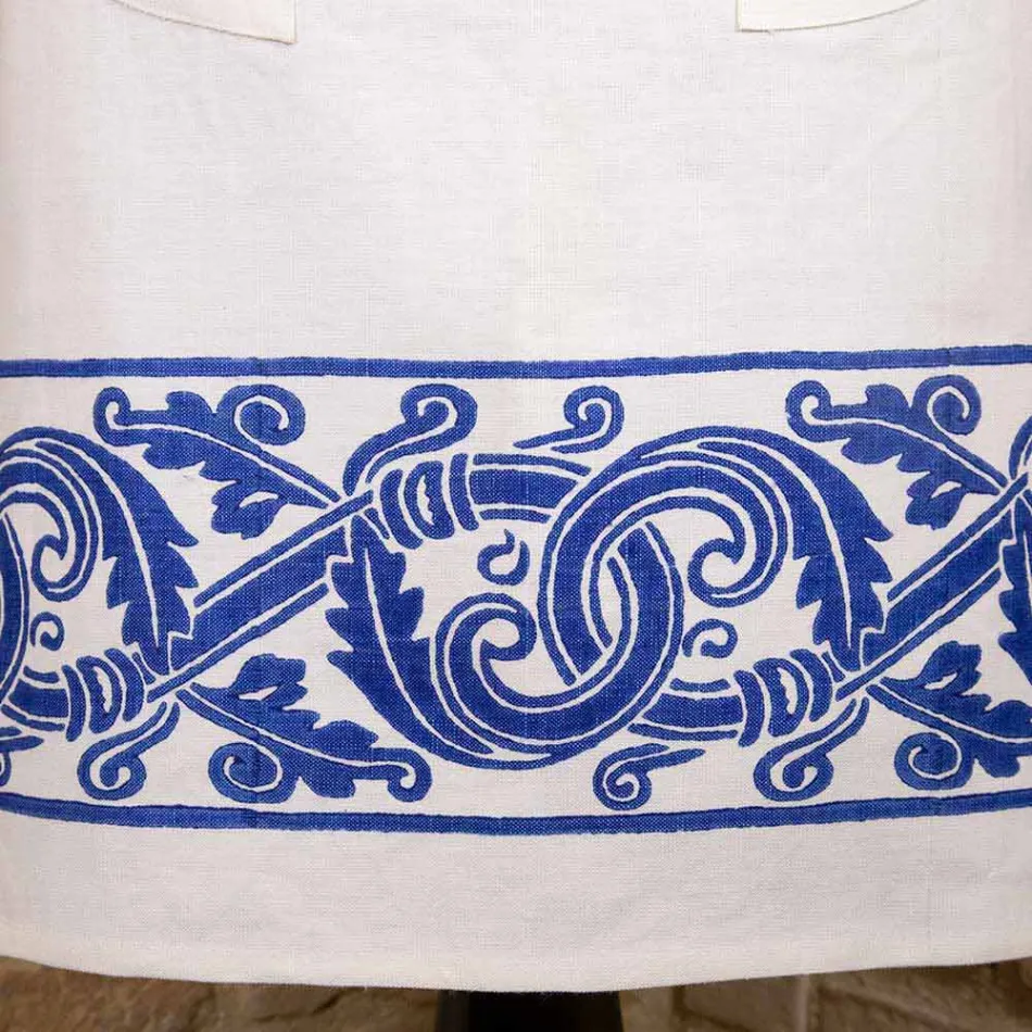 Fartuch lniany ręcznie wykonany w języku włoskim - marki Viadurini