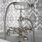 Classic Bath Edge Group z mosiężnym prysznicem ręcznym Made in Italy - Ercolina Viadurini