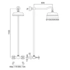 Mosiężna grupa prysznicowa w klasycznym stylu - Miriano Viadurini