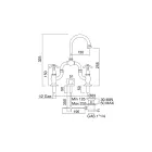 Zestaw baterii vintage do umywalki mostowej z mosiądzu Made in Italy - Klarisa Viadurini