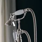 Wanna wolnostojąca z wieszakiem na ręczniki i prysznicem ręcznym Made in Italy - Turyn Viadurini