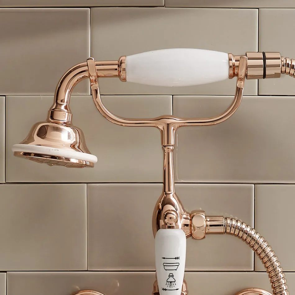 Mosiężna grupa wanien w stylu vintage wyprodukowana we Włoszech - Klarisa Viadurini