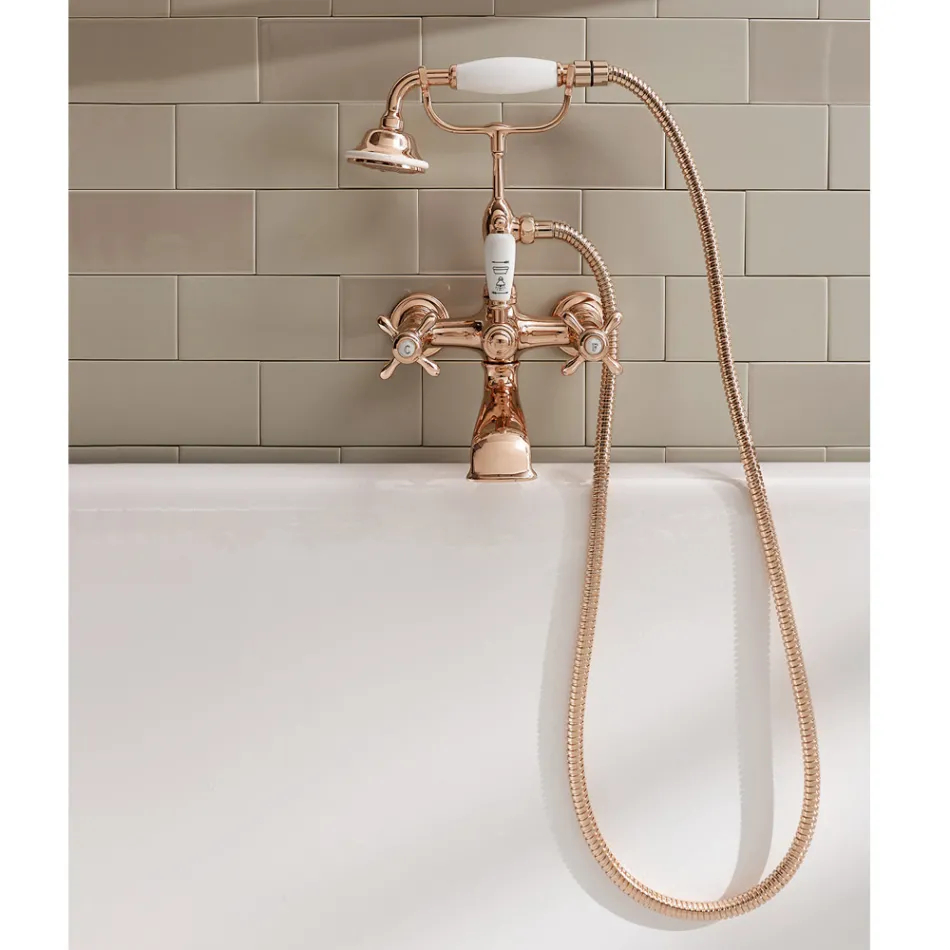 Mosiężna grupa wanien w stylu vintage wyprodukowana we Włoszech - Klarisa Viadurini