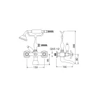 Mosiężna grupa wanien w stylu vintage wyprodukowana we Włoszech - Klarisa Viadurini