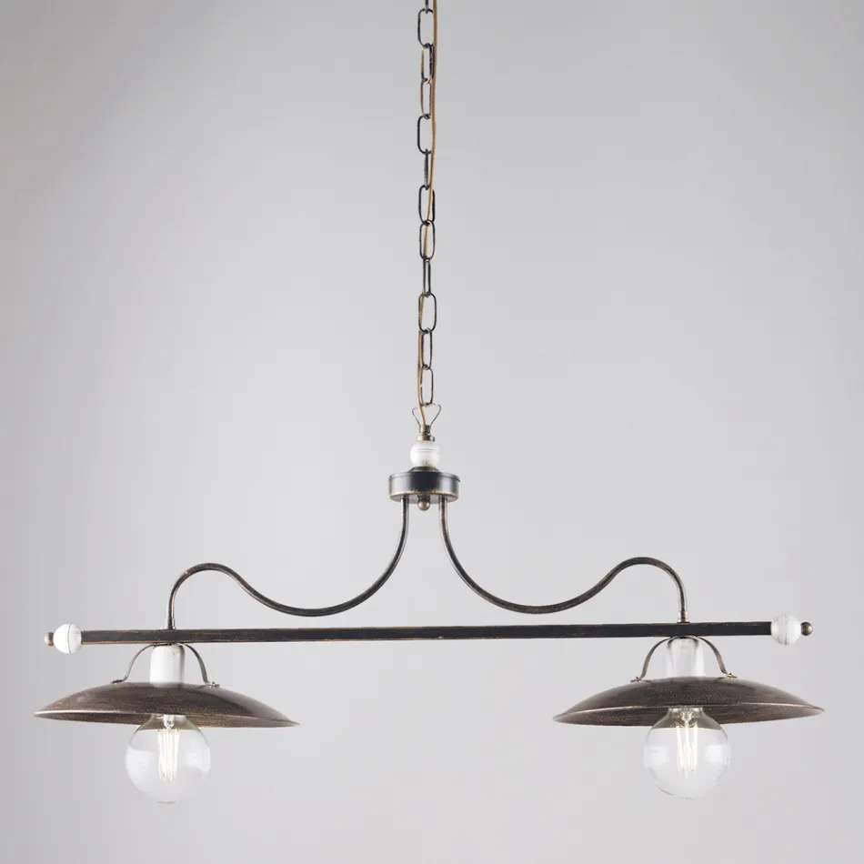 Oświetlenie ze szkła i metalu wyprodukowane we Włoszech do wyrafinowanych przestrzeni – Equinozio Viadurini