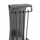 Zestaw 4 stalowych narzędzi kominkowych Made in Italy - Chandler Viadurini