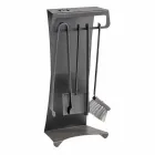 Zestaw 4 stalowych narzędzi kominkowych Made in Italy - Chandler Viadurini