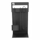 Zestaw narzędzi do projektowania kominka z czarnej stali Made in Italy - Ostro Viadurini