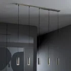 Lampa wisząca 5 z metalu Made in Italy - Przeczytaj Viadurini
