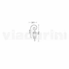 Kinkiet zewnętrzny z odlewanego ciśnieniowo aluminium produkowanego we Włoszech, Anika Viadurini