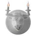 Ceramiczny kinkiet z 2 lampkami w kształcie byka - Marrena