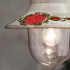 Kinkiet zewnętrzny z ręcznie malowanego białego aluminium - Imperia Viadurini