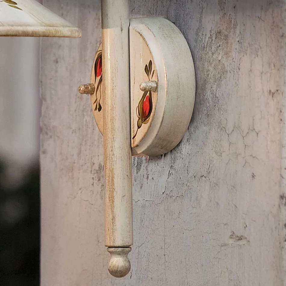 Kinkiet zewnętrzny z ręcznie malowanego białego aluminium - Imperia Viadurini