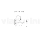 Vintage kinkiet zewnętrzny z aluminium Made in Italy - Cassandra Viadurini