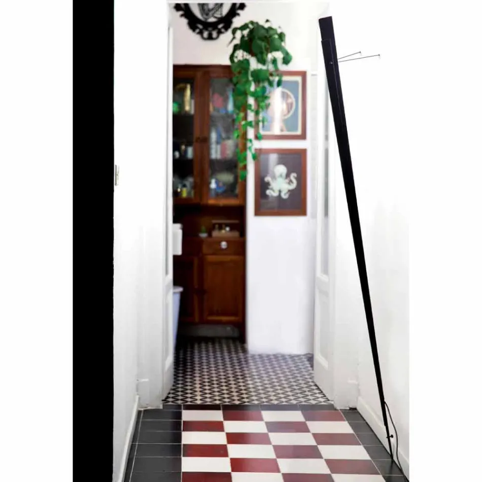 Ściemniana metalowa lampa ścienna ze zintegrowaną diodą LED Made in Italy - Celine Viadurini