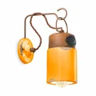 Kinkiet z ceramiki i żelaza rdzy Desiree Ferroluce Viadurini