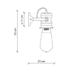 Kinkiet z żelaza i ceramiki ręcznie robionej w stylu industrialnym - Urban Viadurini