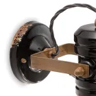 Kinkiet z żelaza i ceramiki ręcznie robionej w stylu industrialnym - Urban Viadurini