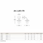 Kinkiet La Traviata miedź, szkło, antyczny mosiądz Viadurini