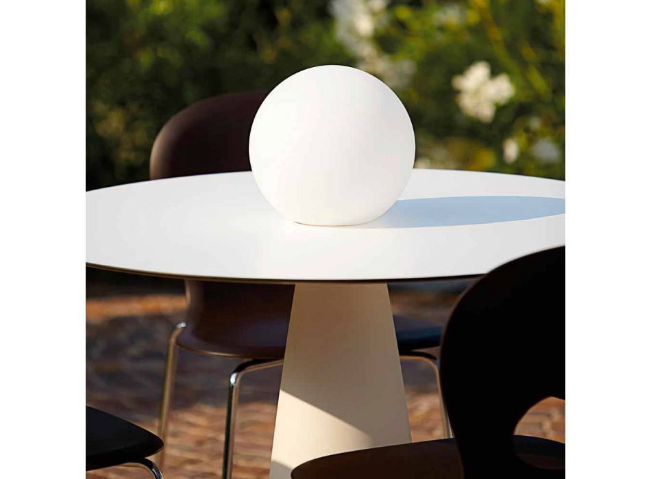 Kula ziemska / lampa stołowa Slide Globo biała jasna wykonana we Włoszech Viadurini