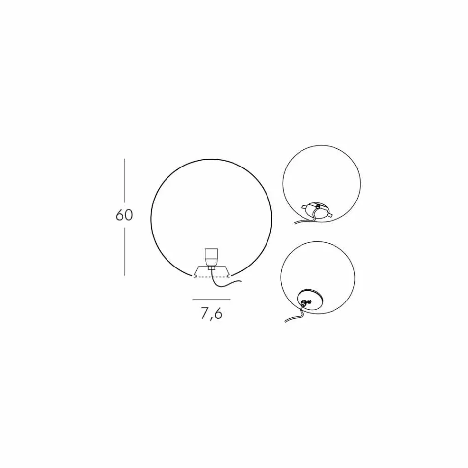 Kula ziemska / lampa stołowa Slide Globo biała jasna wykonana we Włoszech Viadurini