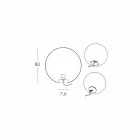 Kula ziemska / lampa stołowa Slide Globo biała jasna wykonana we Włoszech Viadurini