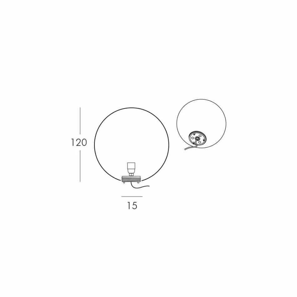 Kula ziemska / lampa stołowa Slide Globo biała jasna wykonana we Włoszech Viadurini