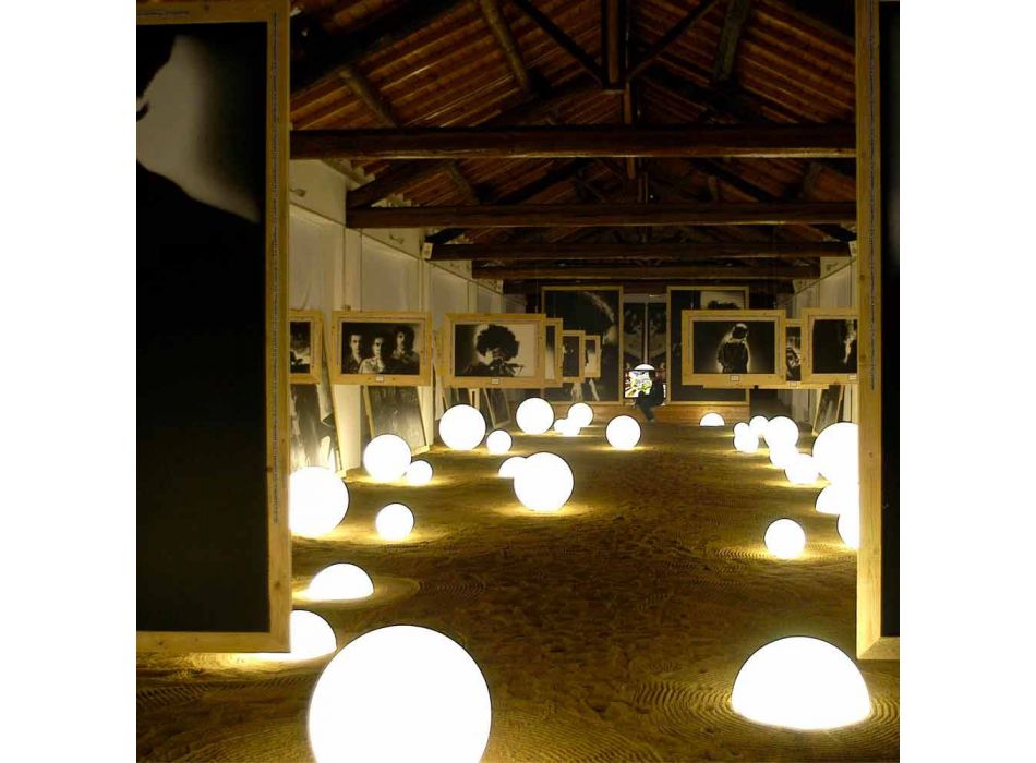 Kula ziemska / lampa stołowa Slide Globo biała jasna wykonana we Włoszech Viadurini