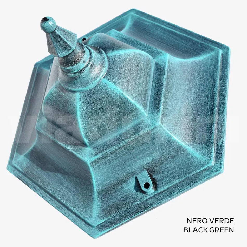 Ogrodowa lampa sufitowa ze szkła i 5 aluminiowych wykończeń - Pinako Viadurini