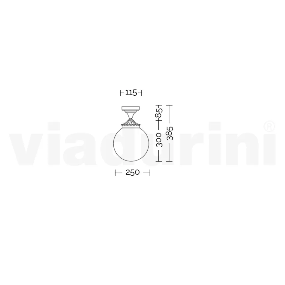 Lampa sufitowa z opalowego akrylu i białej konstrukcji aluminiowej - Trovabianco Viadurini