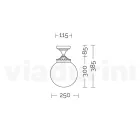 Lampa sufitowa z aluminium i opalowego akrylu Wyprodukowano we Włoszech - Trovaantracite Viadurini