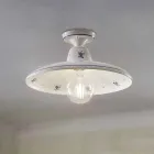 Lampa sufitowa w ceramicznych i zabytkowych ręcznie malowanych dekoracjach - Como Viadurini