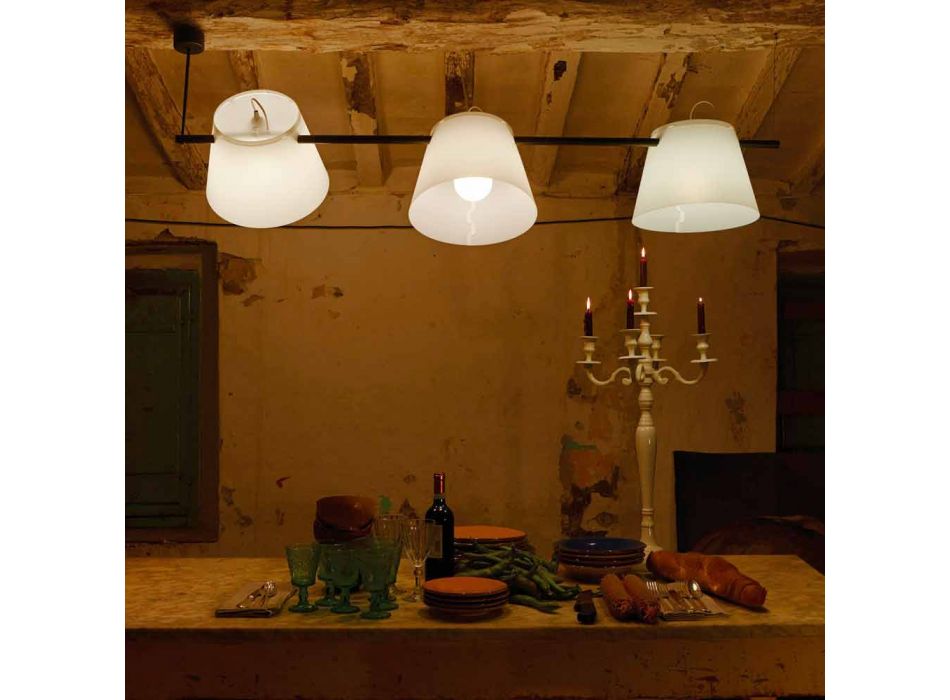 Nowoczesna lampa wisząca 3 światła, L.150xP.32cm, Gemma Viadurini