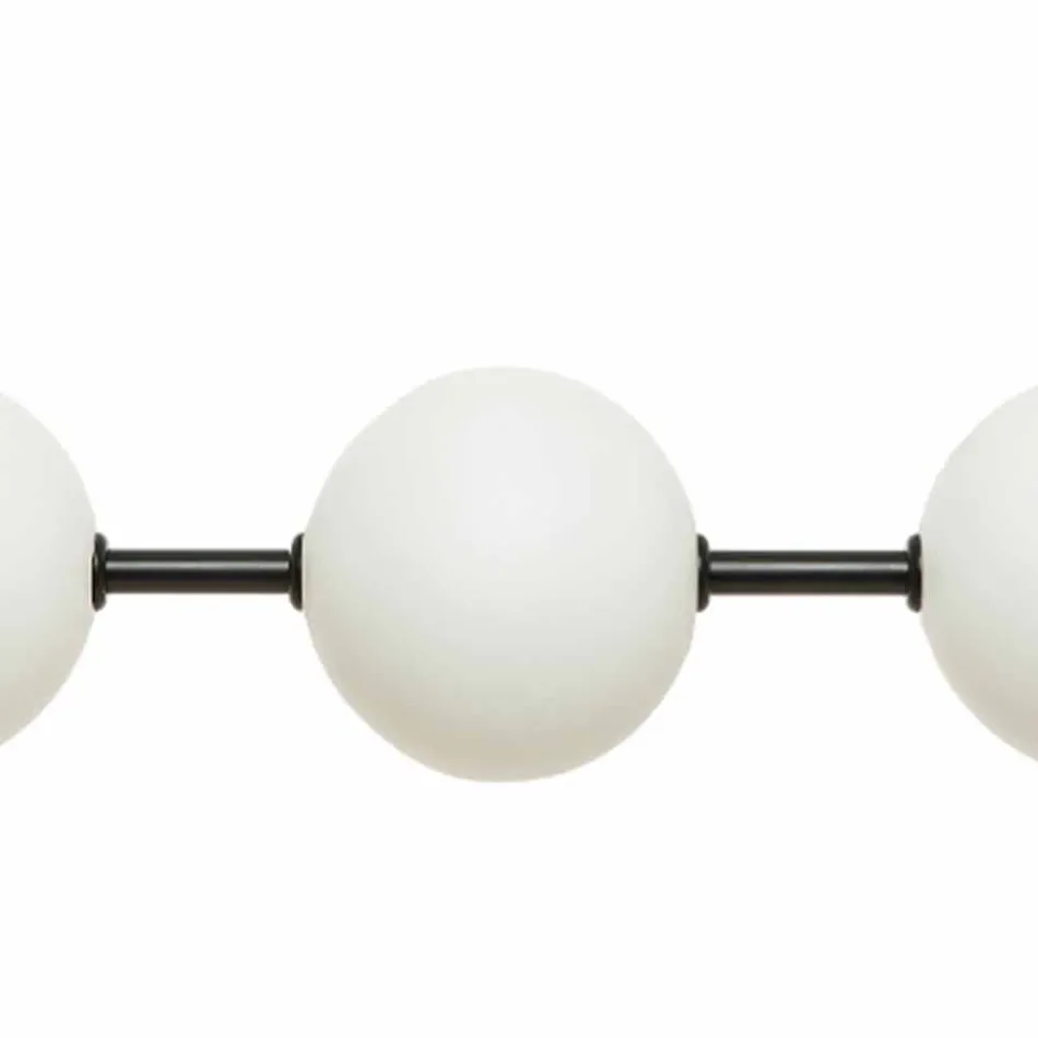 Lampa wisząca 3 światła z mosiądzu i szkła 2 wykończenia - Alma od Il Fanale Viadurini