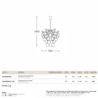 Lampa wisząca 30 okulary na głowie Sauvignon Viadurini