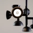 Lampa wisząca 9 świateł Design z białego lub czarnego aluminium - Celio Viadurini