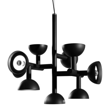 Lampa wisząca 9 świateł Design z białego lub czarnego aluminium - Celio Viadurini