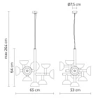 Lampa wisząca 9 świateł Design z białego lub czarnego aluminium - Celio Viadurini