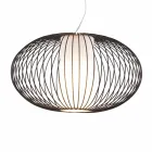 Lampa wisząca stal malowana, Ø90xh.53xl.cavo100cm, Gioia Viadurini